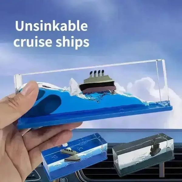 Unsinkable Cruise Ship Car Dashboard Decor - Bear Hugs
