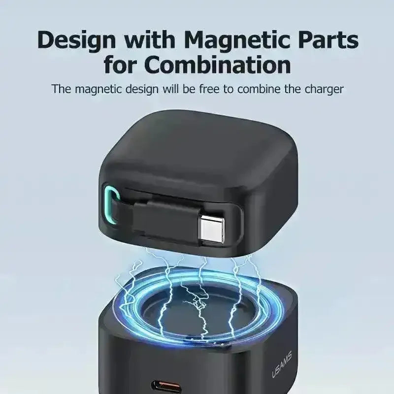 USAMS Magnetic 35W GaN Charger - Bear Hugs