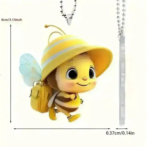 Vibrant Bee Acrylic Keychain - Bear Hugs