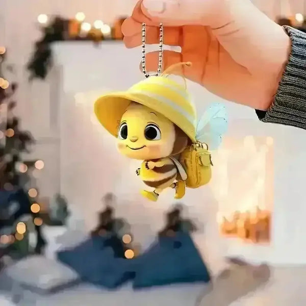 Vibrant Bee Acrylic Keychain - Bear Hugs