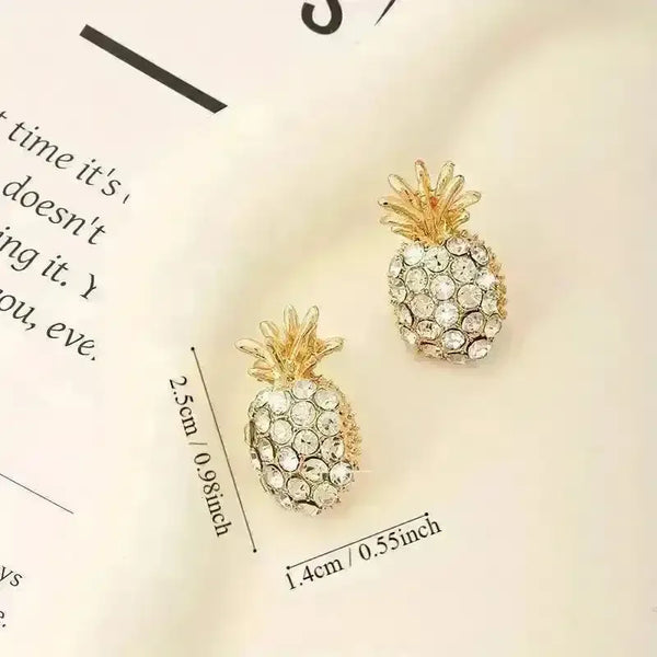 Vibrant Pineapple Stud Earrings - Bear Hugs
