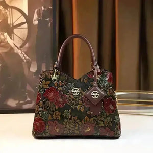 Vintage Flower Pattern Handbag - Bear Hugs