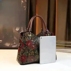 Vintage Flower Pattern Handbag - Bear Hugs