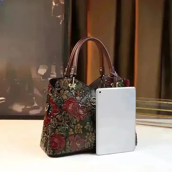 Vintage Flower Pattern Handbag - Bear Hugs