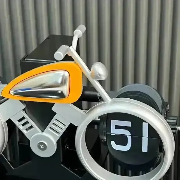 Vintage Motorcycle Flip Clock - Bear Hugs