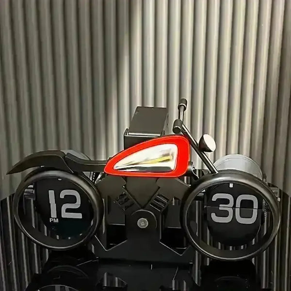 Vintage Motorcycle Flip Clock - Bear Hugs