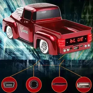 Vintage Pickup Truck Portable Speaker - Bear Hugs