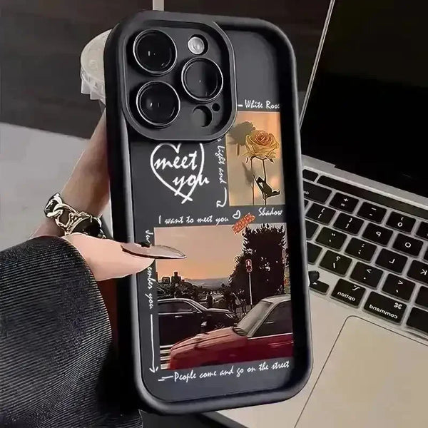 Vintage Silicone Phone Case (For iPhones) - Bear Hugs