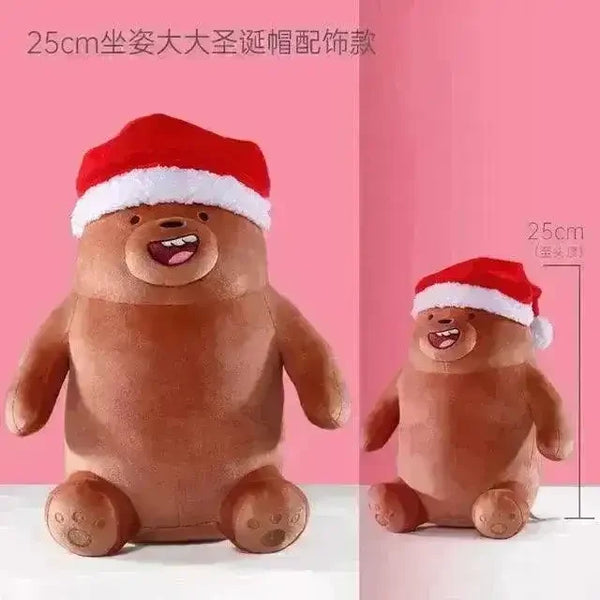 We Bare Bears Christmas Edition Plushies (25 cm) - Bear Hugs