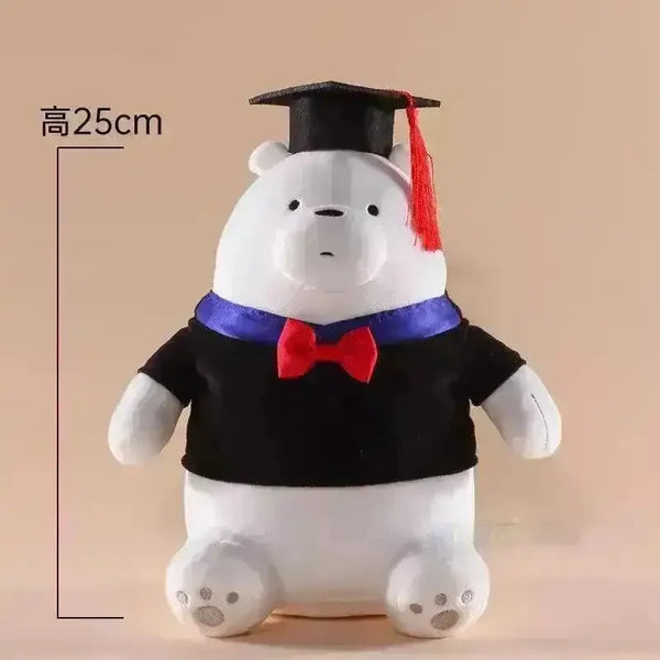 We Bare Bears Graduation Edition Plushies - Bear Hugs