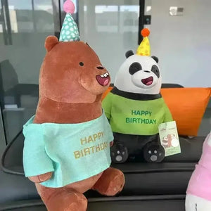 We Bare Bears Happy Birthday Edition Plushies - Bear Hugs