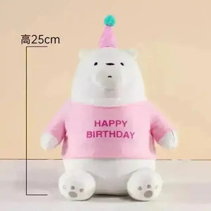 We Bare Bears Happy Birthday Edition Plushies - Bear Hugs