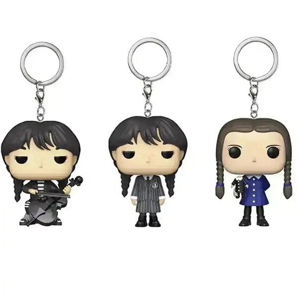 Wednesday Addams 3D Keychain - Bear Hugs