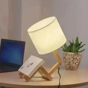 Wooden Pondering Novelty Table Lamp - Bear Hugs