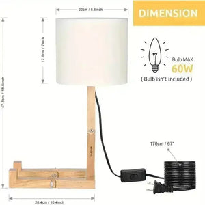Wooden Pondering Novelty Table Lamp - Bear Hugs
