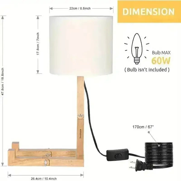 Wooden Pondering Novelty Table Lamp - Bear Hugs