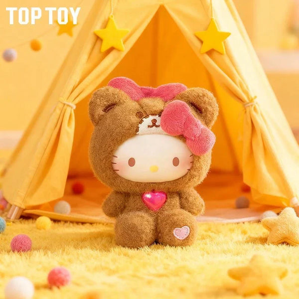 Hello Kitty Teddy Pajamas Plush Keychain - Bear Hugs