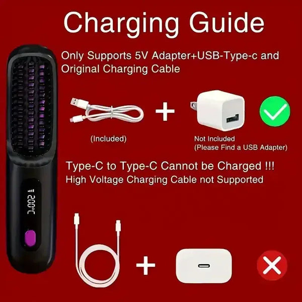 Sleek & Go Wireless Hair Straightener Comb