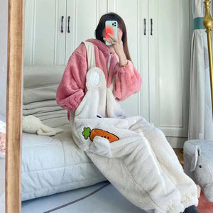Fluffy Bunny Cozy Winter Onesie - Bear Hugs