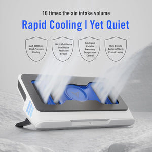 Flydigi BS1 Laptop Cooling Pad Wind-Pressure Closed-Loop Turbo-Fan (MAX 3000RPM) Dual Noise Reduction Intelligent Temperature Control 3-Angle Adjustable RGB Laptop Cooling Stand Wide Compatibility - Bear Hugs