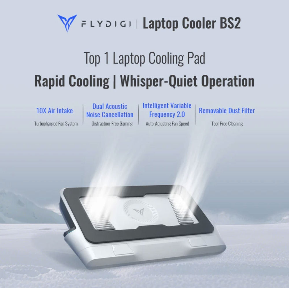 Flydigi BS2 / BS2 Pro | For high-end laptop cooler cooling without noise, integrated 4 cooling modes - Bear Hugs