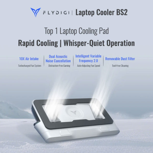 Flydigi BS2 / BS2 Pro | For high-end laptop cooler cooling without noise, integrated 4 cooling modes - Bear Hugs