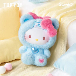 Hello Kitty Teddy Pajamas Plush Keychain - Bear Hugs