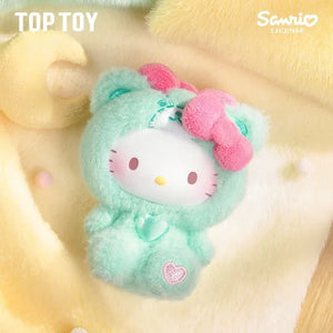 Hello Kitty Teddy Pajamas Plush Keychain - Bear Hugs