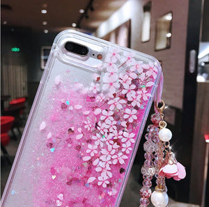 Pretty Sakura Liquid Phone Case for iphone 6/6s/6plus/6splus/7/7plus/8/8plus/X/XS/XR/XS Max/11/11pro/11pro Max PN3721 - Bear Hugs