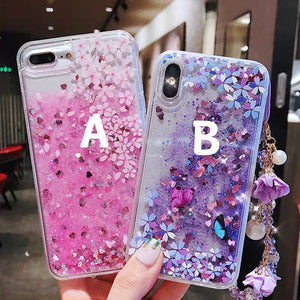Pretty Sakura Liquid Phone Case for iphone 6/6s/6plus/6splus/7/7plus/8/8plus/X/XS/XR/XS Max/11/11pro/11pro Max PN3721 - Bear Hugs