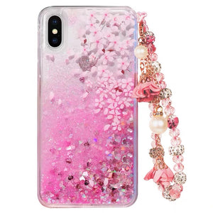 Pretty Sakura Liquid Phone Case for iphone 6/6s/6plus/6splus/7/7plus/8/8plus/X/XS/XR/XS Max/11/11pro/11pro Max PN3721 - Bear Hugs