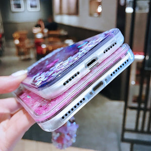 Pretty Sakura Liquid Phone Case for iphone 6/6s/6plus/6splus/7/7plus/8/8plus/X/XS/XR/XS Max/11/11pro/11pro Max PN3721 - Bear Hugs