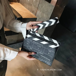 Wonderland Clapperboard Wristlet Clutch