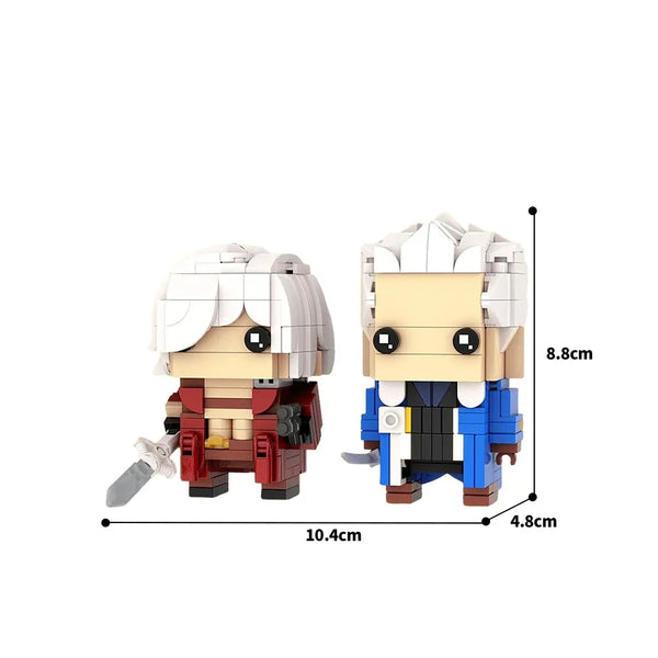 Dante & Vergil BrickHeadz MOC Building Set