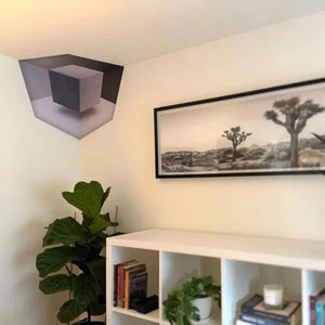 3D Impossible Corners Wall Illusion Stickers