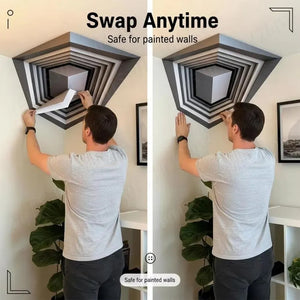 3D Reality Warp Wall Illusion Stickers