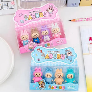 Standing Labubu Premium Erasers (Set of 4)