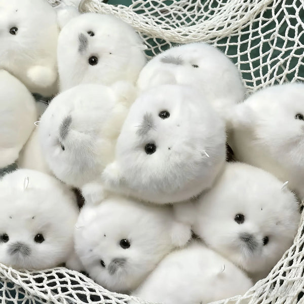 Arctic Baby Seal Plush Keychain