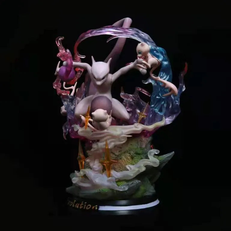 Mewtwo & Mew Illuminated Psystrike Vortex Ver. Figure (25 cm)
