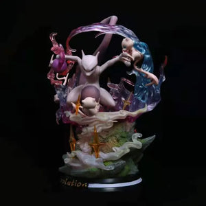 Mewtwo & Mew Illuminated Psystrike Vortex Ver. Figure (25 cm)