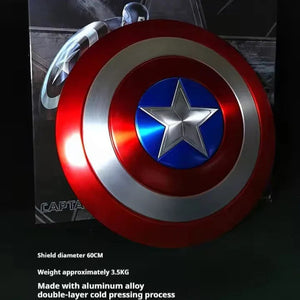 Captain America shield with star emblem on a dark background