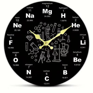 Quantum Silent Periodic Table Wall Clock