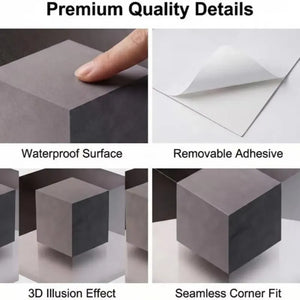 3D Impossible Corners Wall Illusion Stickers