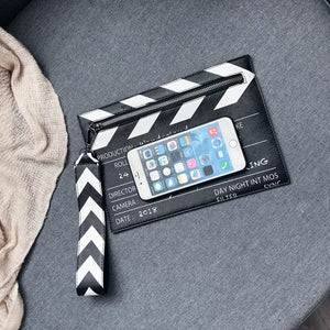 Wonderland Clapperboard Wristlet Clutch