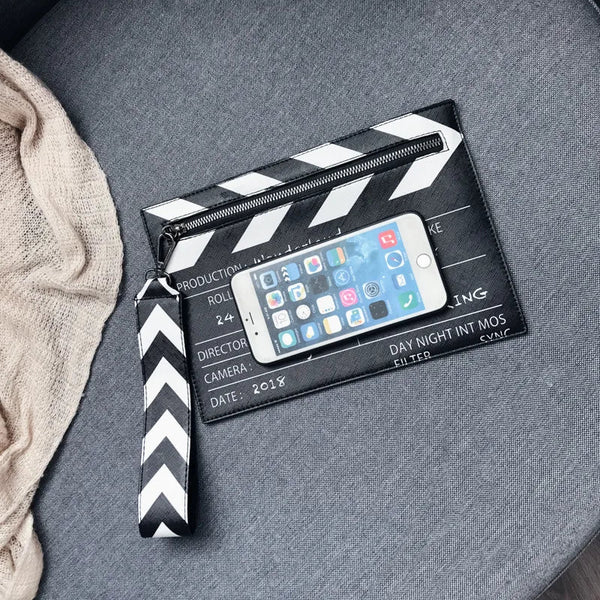 Wonderland Clapperboard Wristlet Clutch