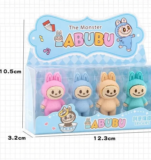 Standing Labubu Premium Erasers (Set of 4)