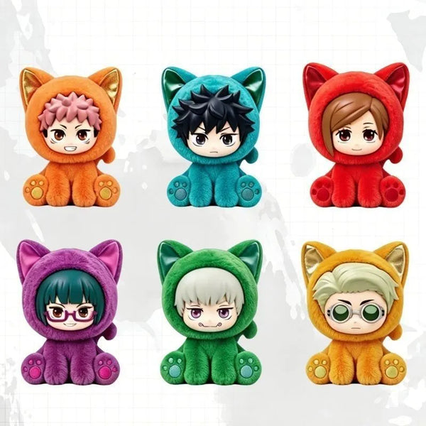 Jujutsu Kaisen Season 2 Cat Sit Party Plush Keychain