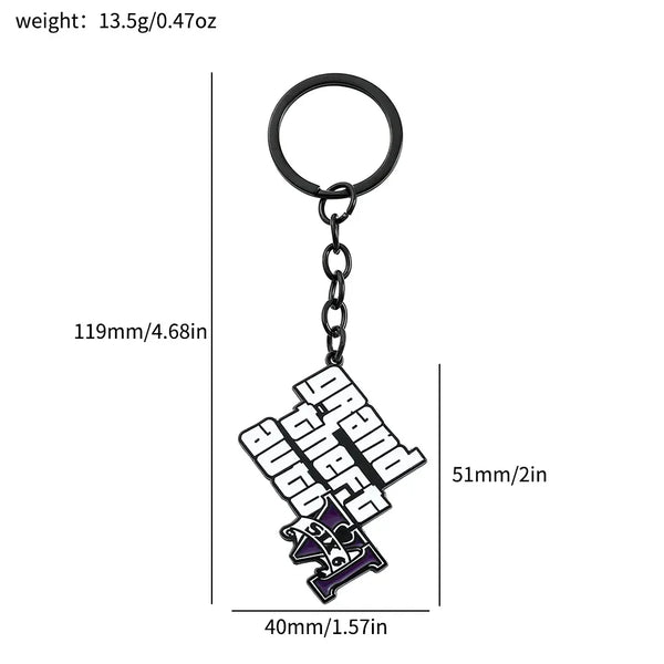 GTA Six Vice City Vibes Keychain