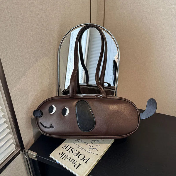 Quirky Flat Dachshund Shoulder Bag
