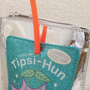 Cherry Martini Novelty Drink Crossbody Bag